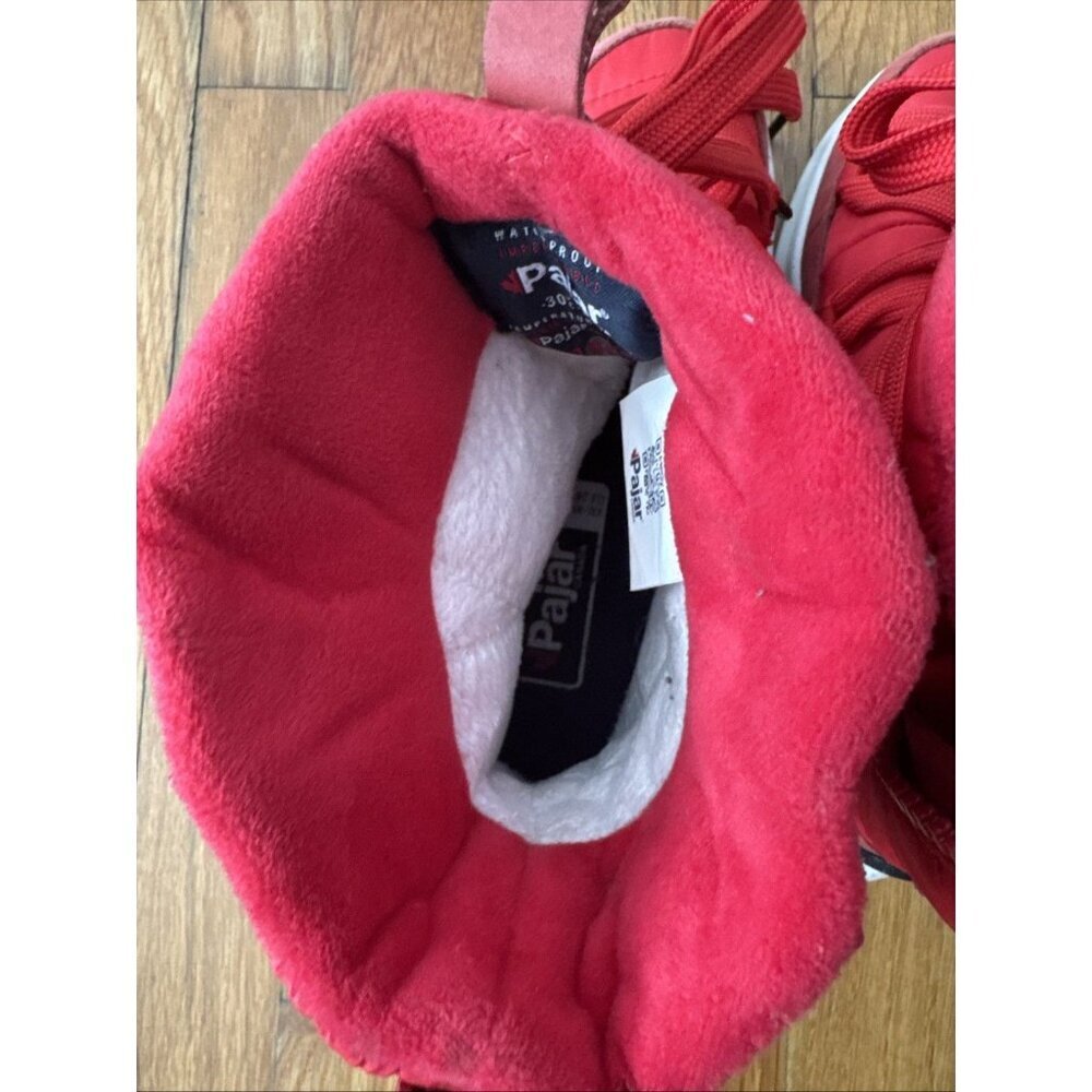 Pajar -30° C -22 F Waterproof Insulated Boots w/ Vibram Sole Red/White Size 5.5 - Picture 6 of 11